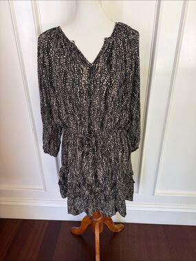 Z Supply Black and Cream Printed Dress